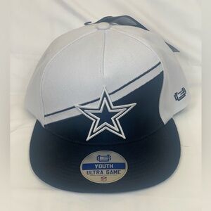 Dallas Cowboys Youth Ultra Game Snapback Hat Cap White Navy
Star NFL